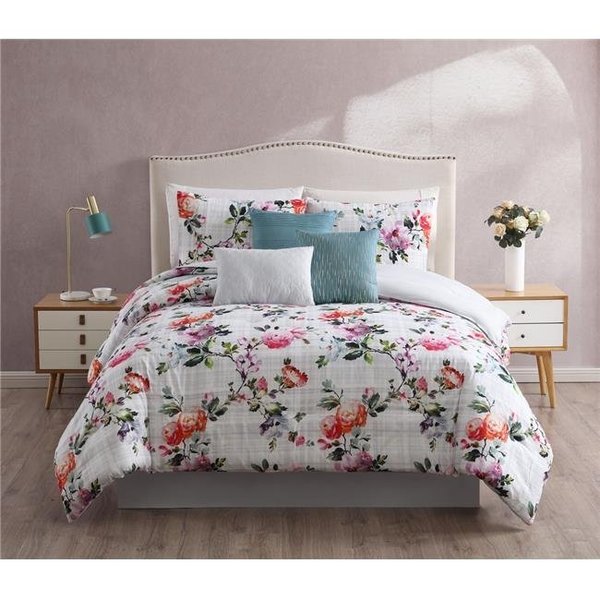 Riverbrook Home Riverbrook Home 82955 Katina Embroidered Comforter Set; Pink - King Size - 7 Piece 82955